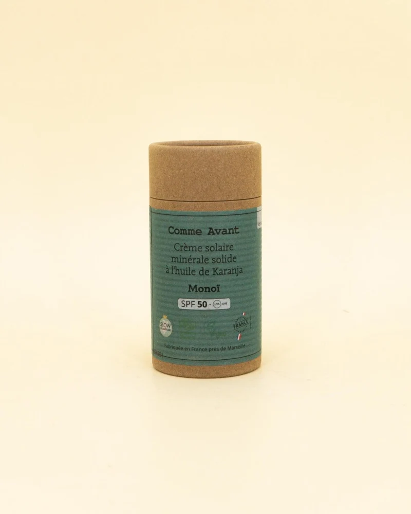 Crème solaire minérale - SPF 50 - Parfum Monoï