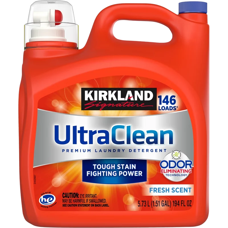Kirkland Signature UltraClean Premium Laundry Detergent Fresh Scent 194 fl oz 146 Loads