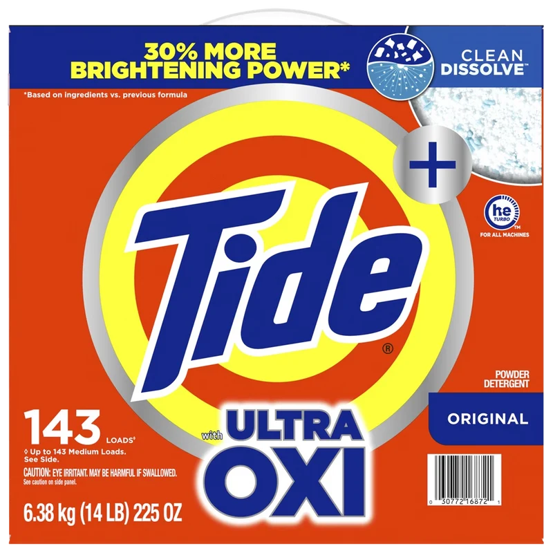 Tide with Ultra OXI Powder Detergent Original 225 oz 14 lb 143 Loads