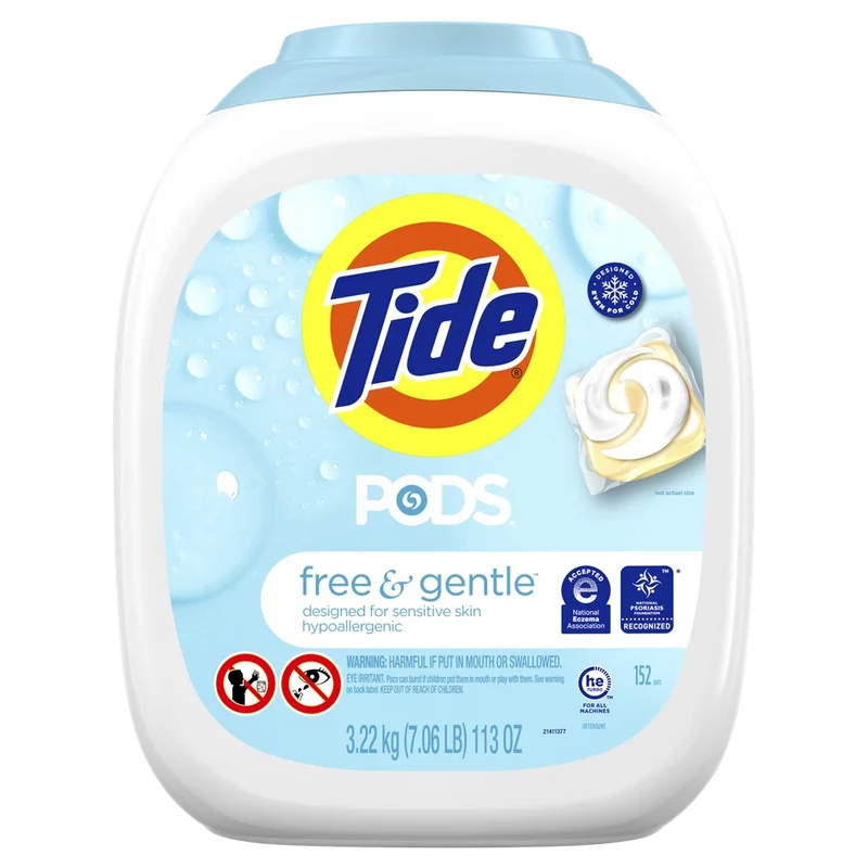 Tide PODS Free & Gentle Laundry Detergent Pacs 152 ct 113 oz