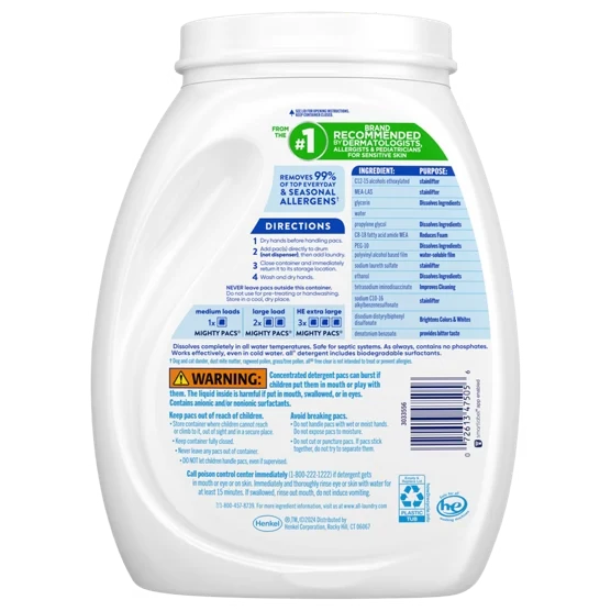 all Free Clear Mighty Pacs PLUS+ Laundry Detergent Pacs 118 ct