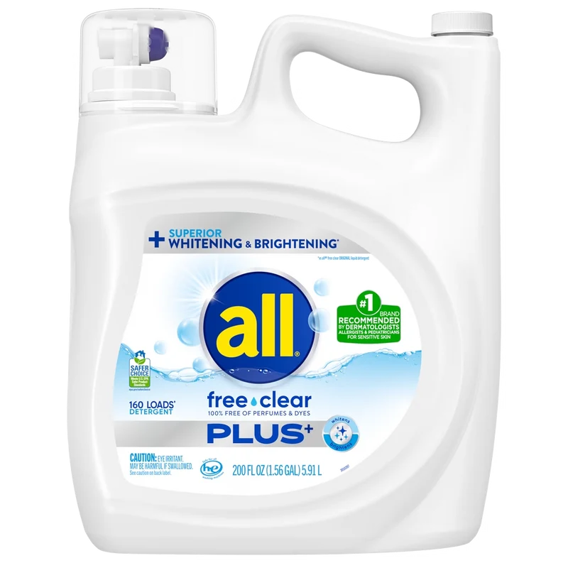 all Free Clear PLUS+ Liquid Laundry Detergent 200 fl oz 160 Loads
