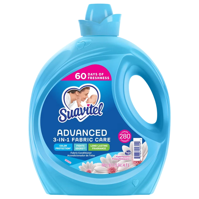 Suavitel Advanced 3-in-1 Fabric Conditioner Field Flowers 160 fl oz 280 Loads