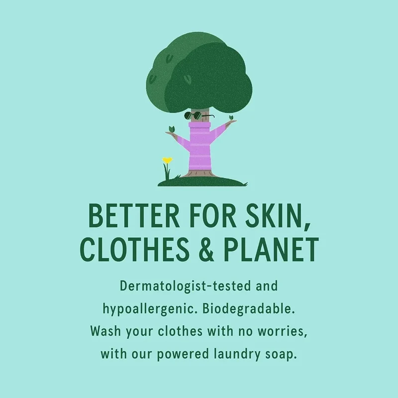 Ingredients Matter Ultra Concentrated Lemongrass Laundry Soap Powder, 30 oz – 30 Loads, HE, Plastic Free, Biodegradable