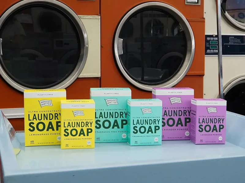 Ingredients Matter Ultra Concentrated Lemongrass Laundry Soap Powder, 30 oz – 30 Loads, HE, Plastic Free, Biodegradable