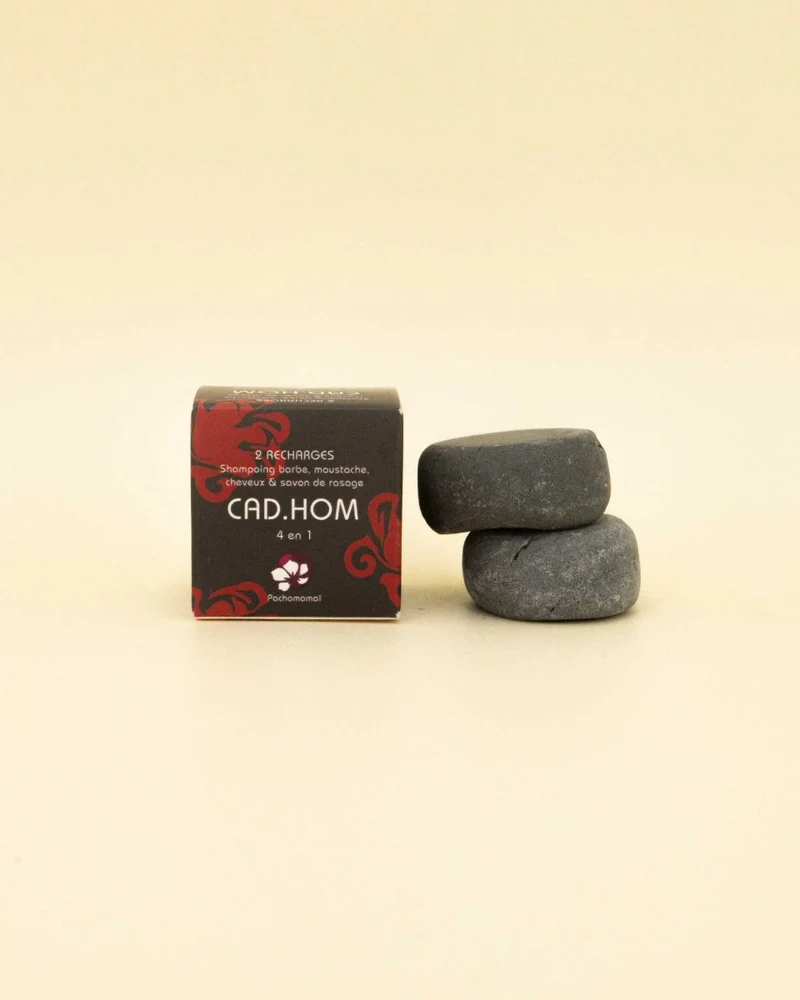 Shampoing solide 4 en 1 (x2) - Recharge (Cad'Hom)