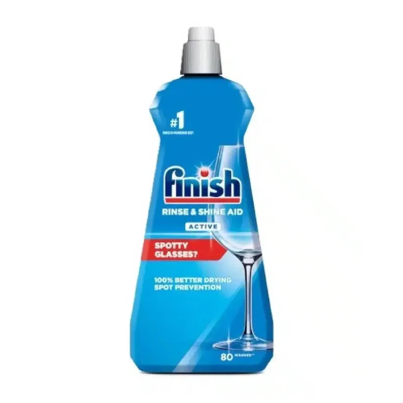 Finish Dishwasher Rinse Aid Active 400ml – Drying & Shine Agent for Spot Free Dishes