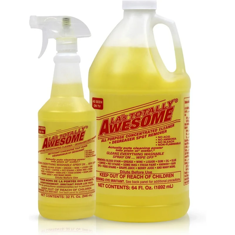 La's Totally Awesome All Purpose Cleaner Combo – 32oz Spray + 64z Refill – Heavy Duty Degreaser & Multipurpose Cleaner for Home, Kitchen, Bathroom, Floors & More