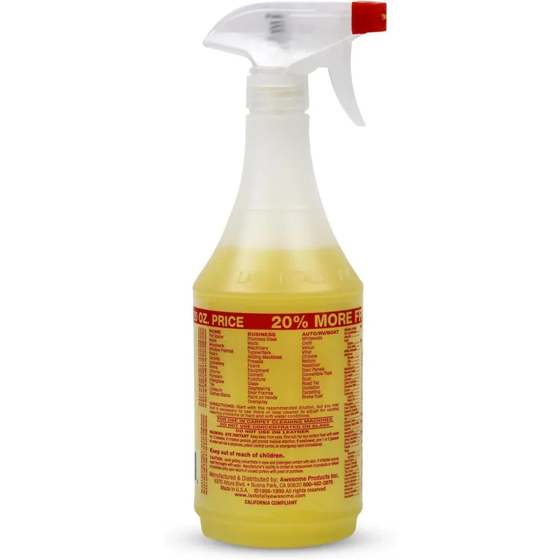 La's Totally Awesome All Purpose Cleaner Spray – 32oz (Pack of 1) Heavy Duty Multi-Surface Degreaser & Stain Remover – Ready-to-Use Cleaning Spray for Kitchen, Bathroom, Floors, Auto & More