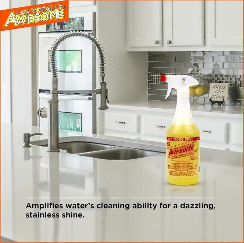La's Totally Awesome All Purpose Cleaner Spray – 32oz (Pack of 1) Heavy Duty Multi-Surface Degreaser & Stain Remover – Ready-to-Use Cleaning Spray for Kitchen, Bathroom, Floors, Auto & More