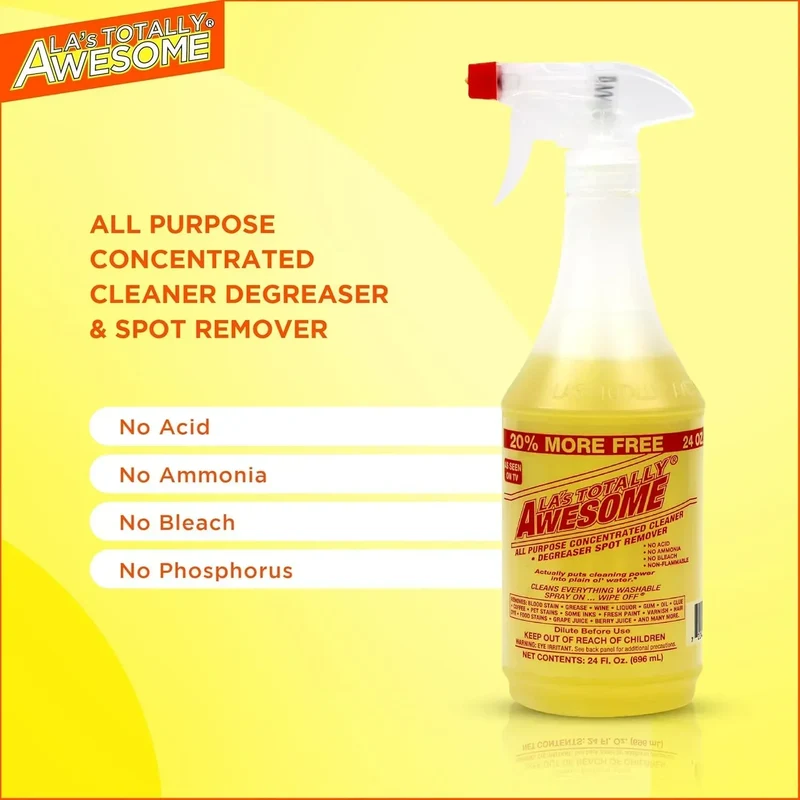 La's Totally Awesome All Purpose Cleaner Spray – 32oz (Pack of 1) Heavy Duty Multi-Surface Degreaser & Stain Remover – Ready-to-Use Cleaning Spray for Kitchen, Bathroom, Floors, Auto & More