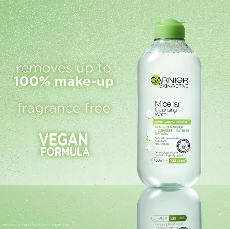 Garnier Skin Naturals Micellar Cleansing Water, 13.5 fl oz (400ml) – Combination & Sensitive Skin