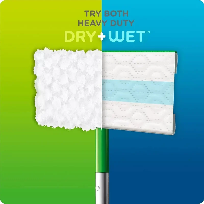 Swiffer Sweeper Heavy Duty Dry Sweeping Cloths, 50 Count – Traps 2x More Dirt, Dust & Hair