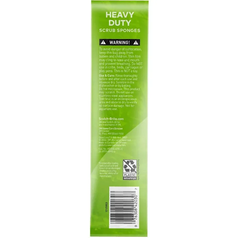Scotch-Brite Heavy Duty Scrub Sponges, Individually Wrapped (24 Count)