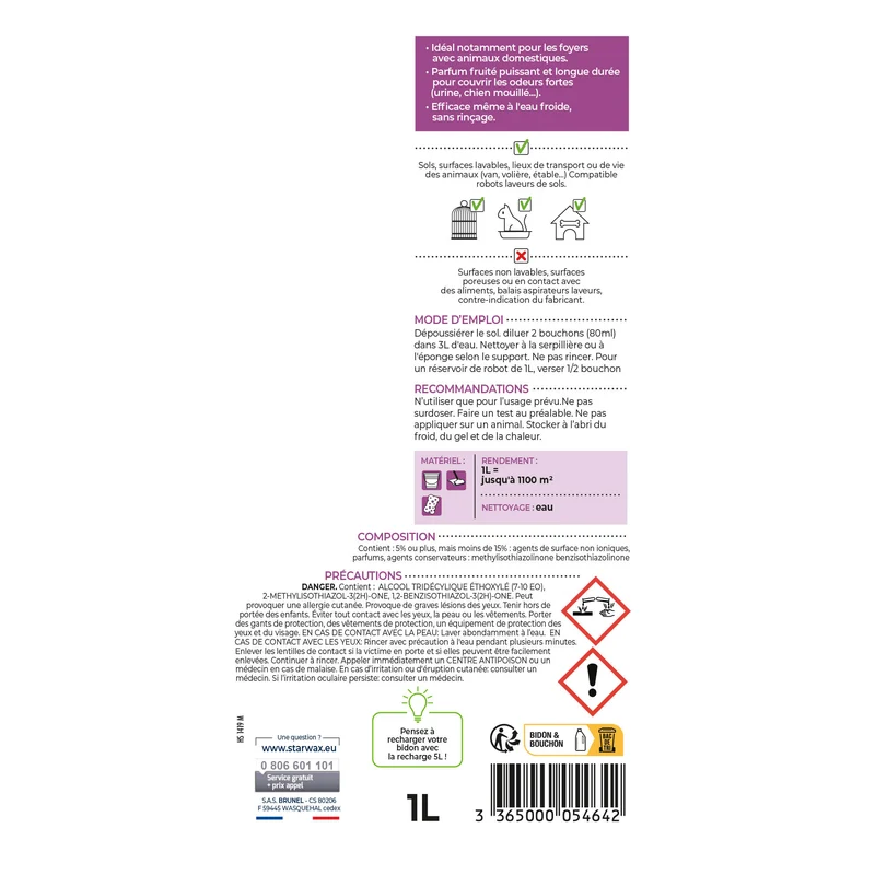 Lot de 3 Nettoyant désodorisant surodorant