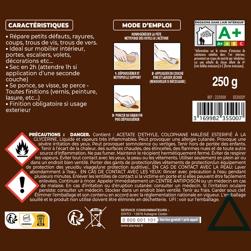 Pâte à bois tradition