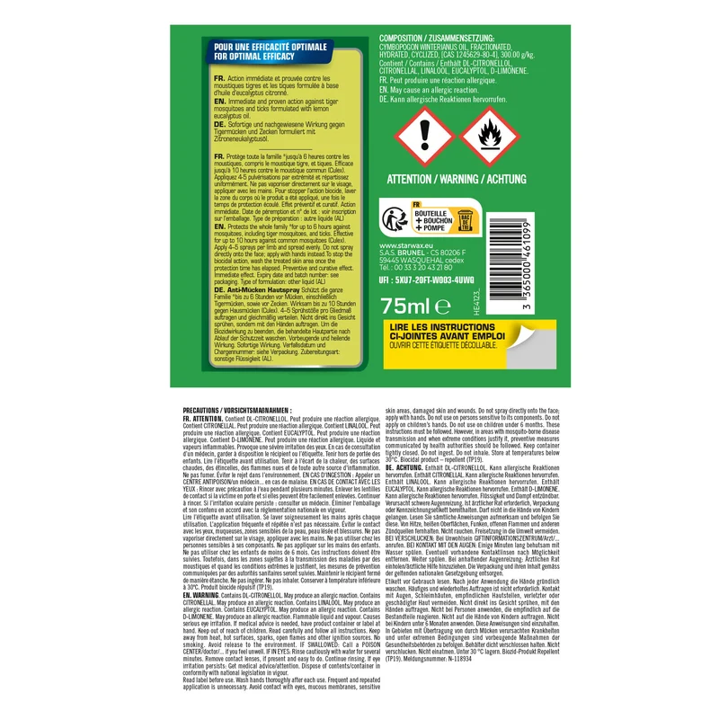 Spray corporel Anti-moustique
