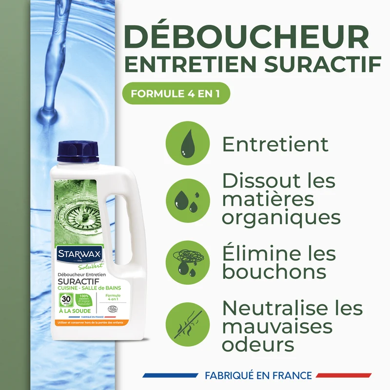 Déboucheur suractif cuisine - salle de bains