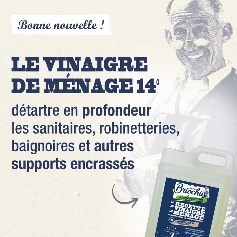 Le vinaigre blanc de ménage Ecocert