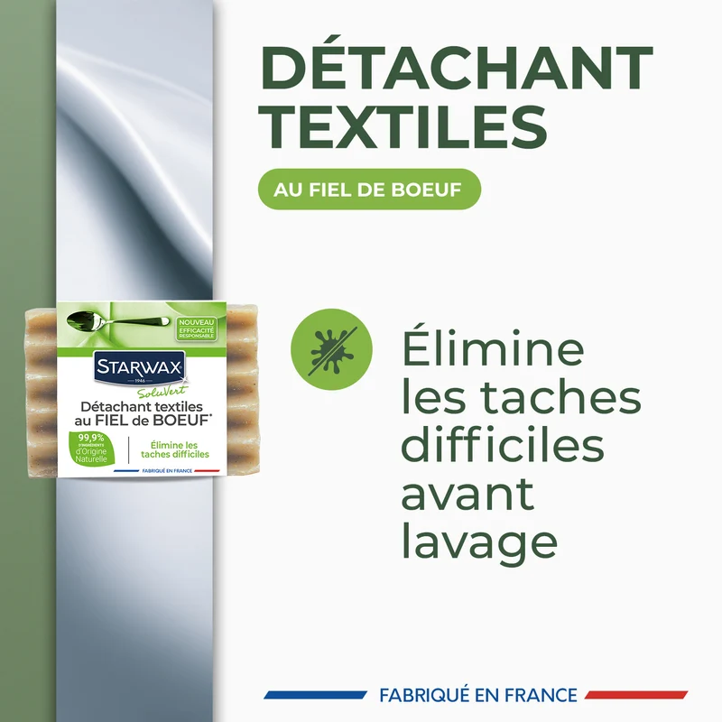 Savon détachant textile au fiel de boeuf