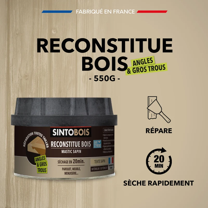 Reconstitue angles et gros trous