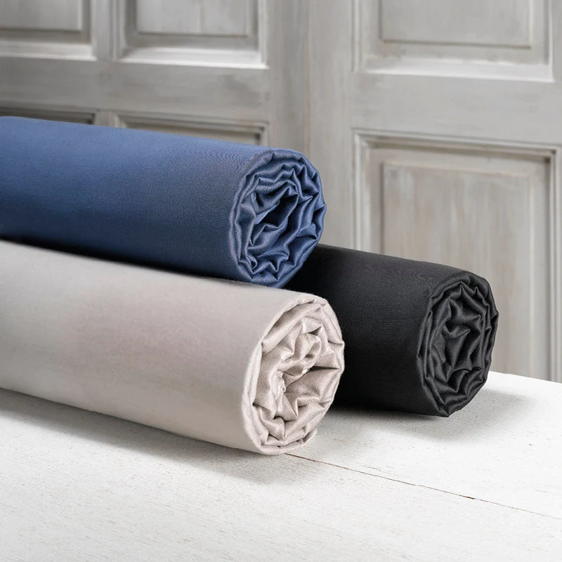 Drap-housse satin de coton - Gris foncé
