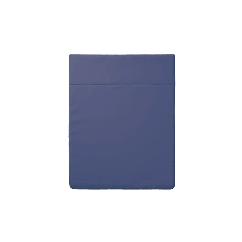 Drap plat satin de coton - Bleu