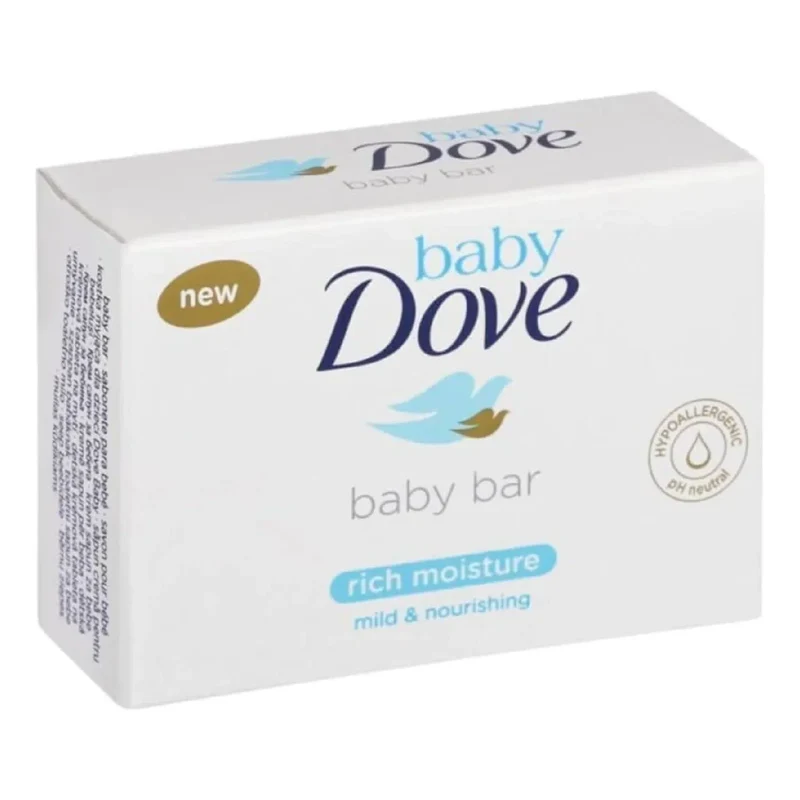 Baby Dove Rich Moisture Bar Soap 2.47 oz 70g — Hypoallergenic, pH-Neutral