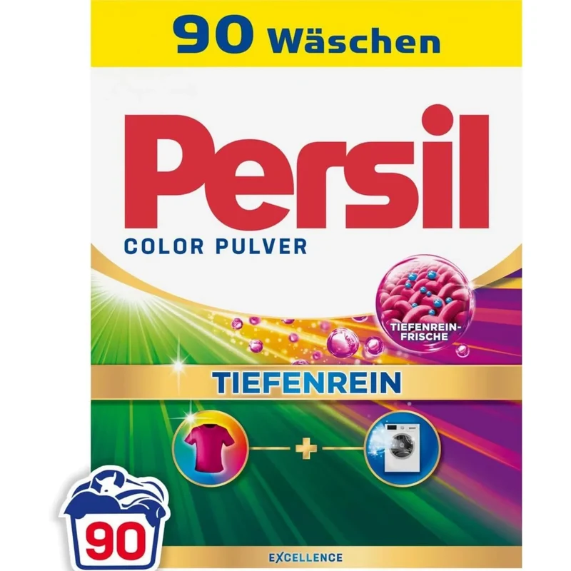Persil Color Powder Laundry Detergent, 90 Loads, 5.4 kg (11.9 lbs), Made in Germany