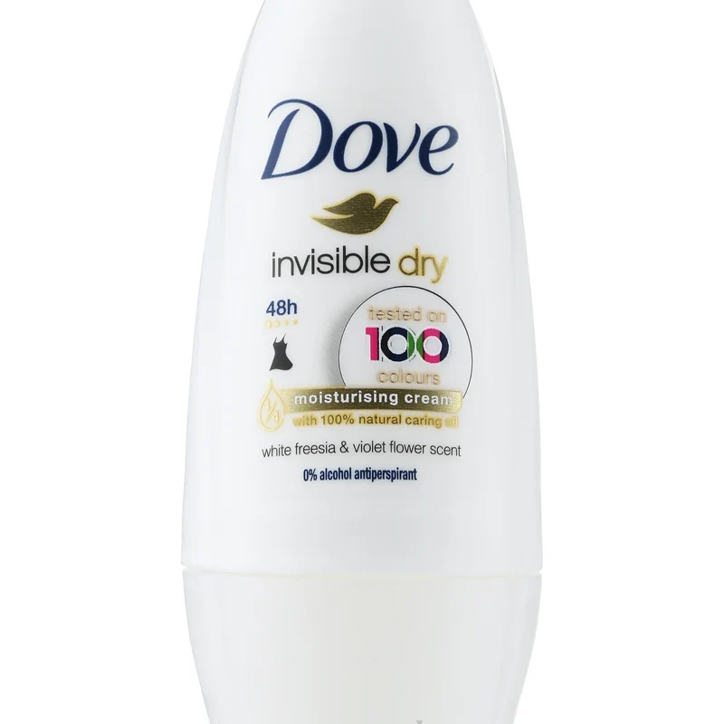 Dove Invisible Dry Roll-On White Fressia & Violet 50ml | Women 48 Hour