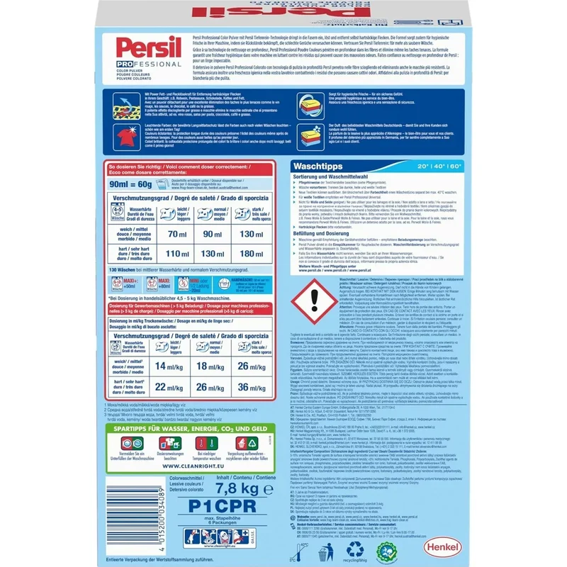 Persil Color Powder Laundry Detergent – 130 Loads, 7.8 kg