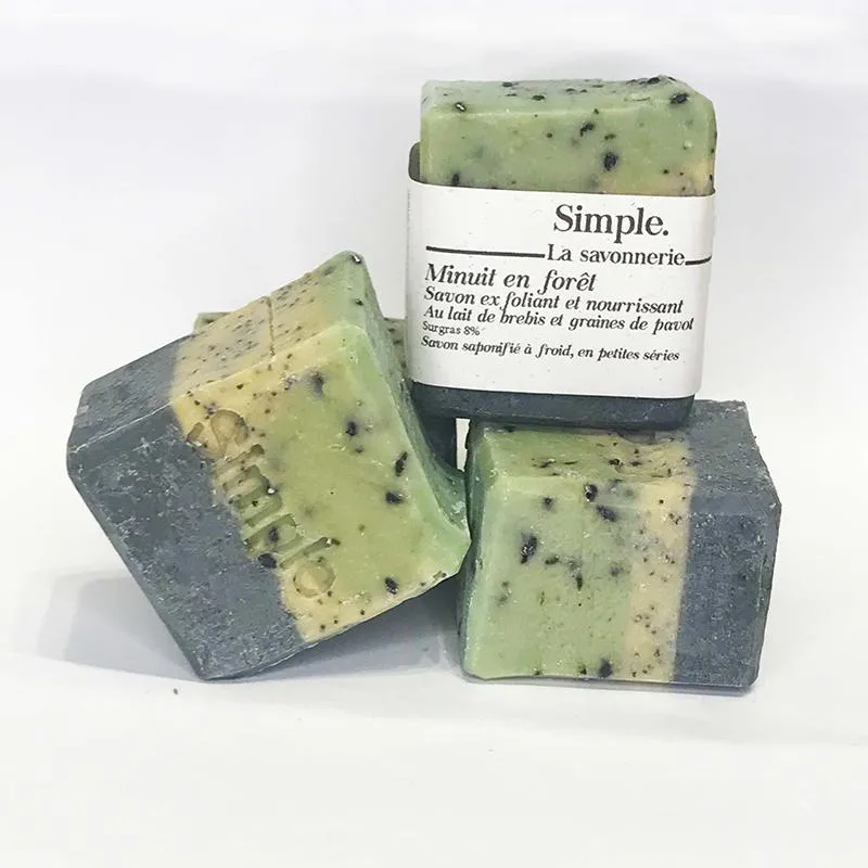 Minuit en forêt - Savon exfoliant Pavot café