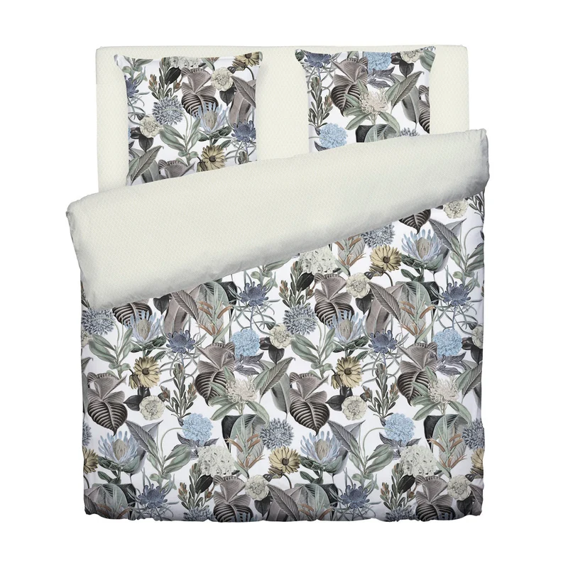 Housse de couette satin de coton - Garden taupe