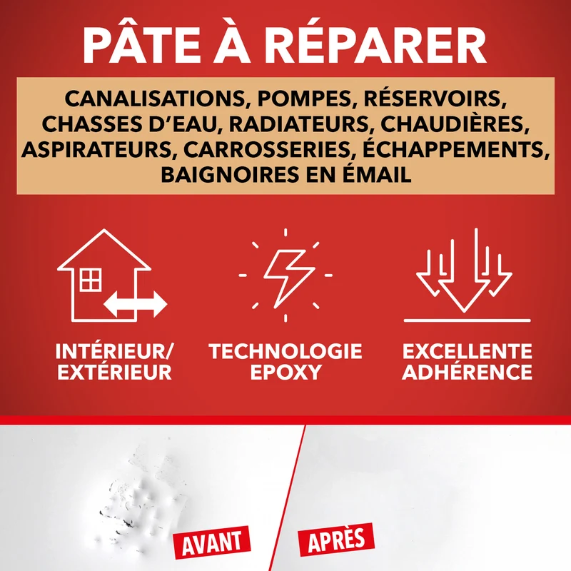 Répare vite pâte à réparer spécial métal