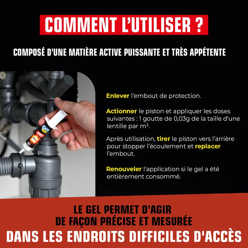 Seringue cafards et blattes