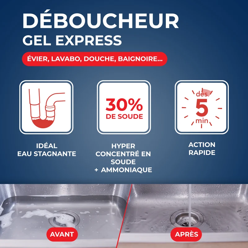 Déboucheur express pour canalisations