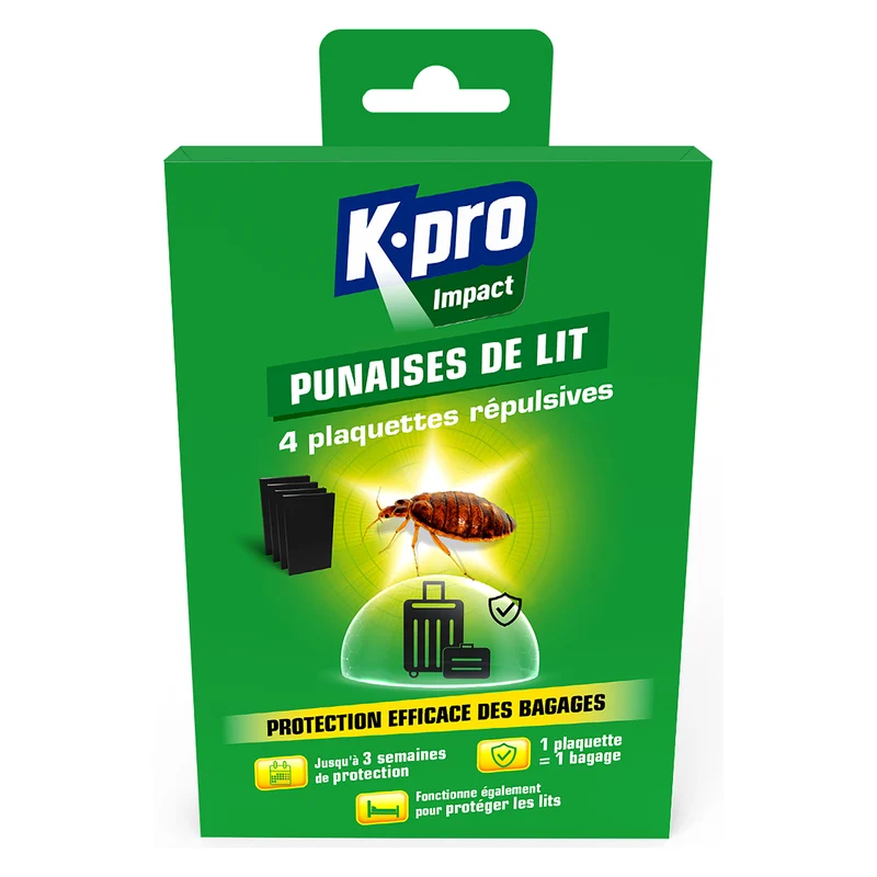 Plaquettes punaises de lit