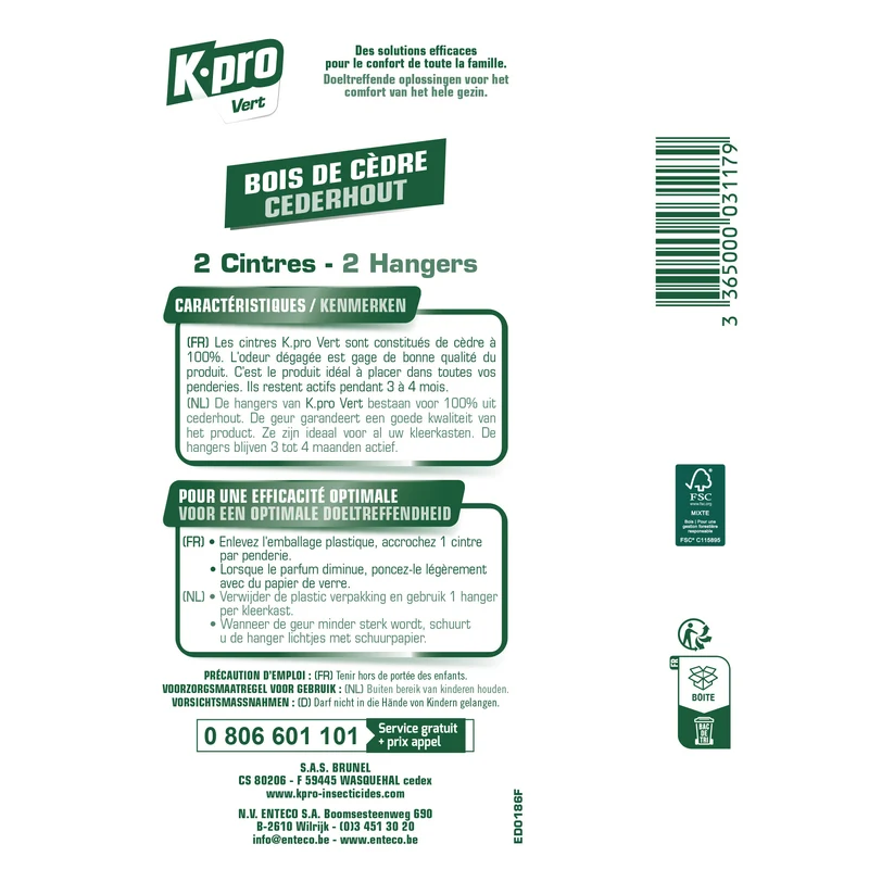 Cintres au bois de cèdre