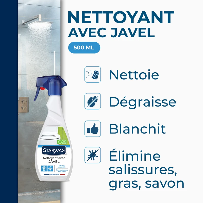 Nettoyant javel pour salle de bains