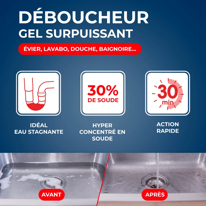 Déboucheur gel pour canalisations