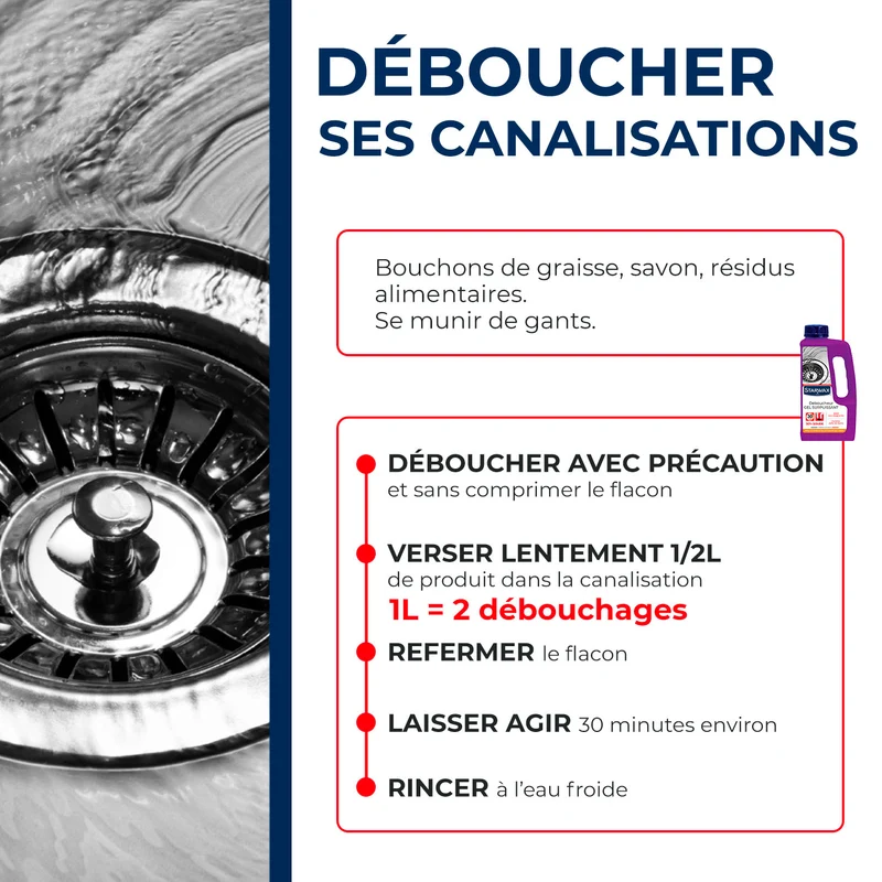 Déboucheur gel pour canalisations