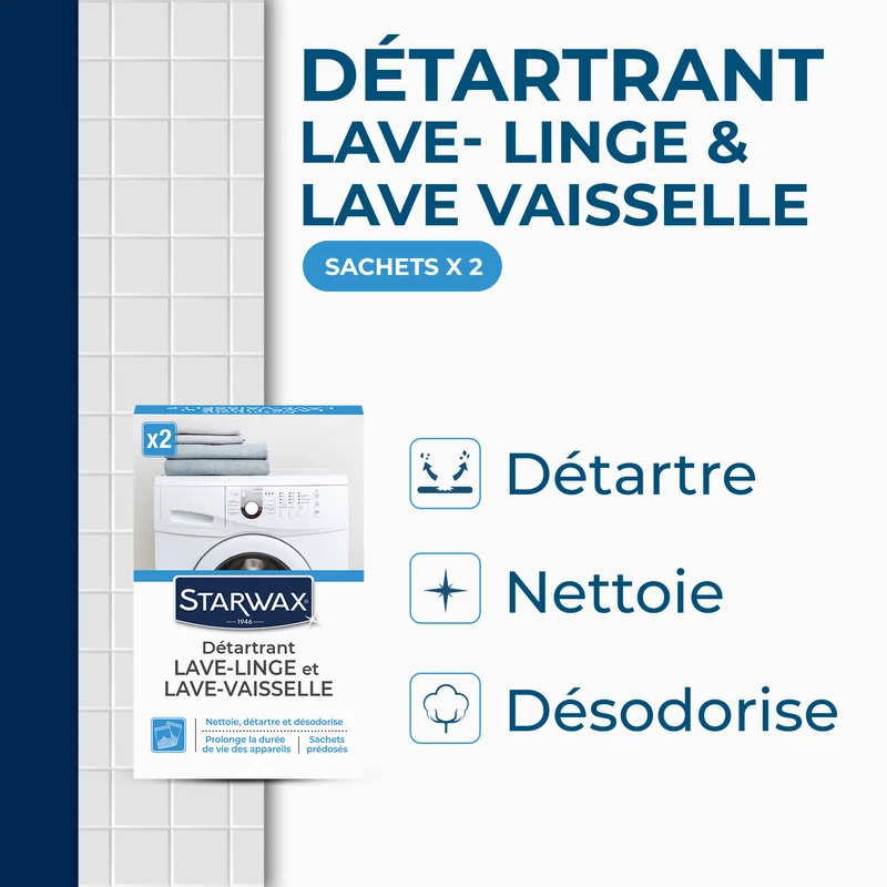 Détartrant pour lave-linge et lave-vaisselle