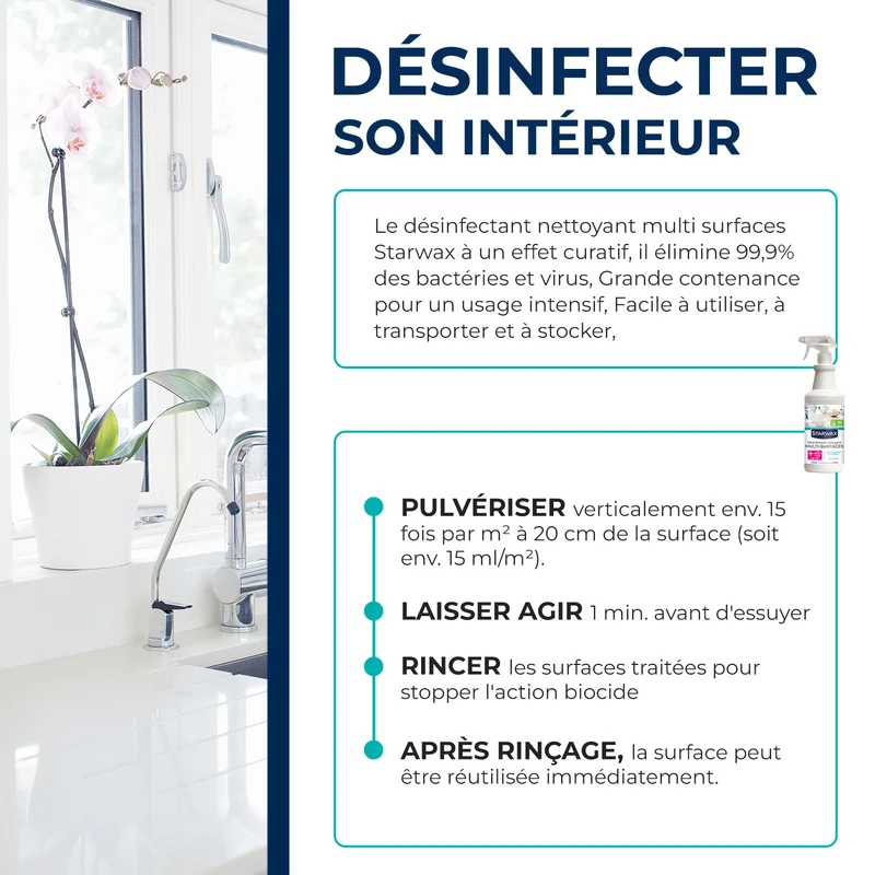 Désinfectant nettoyant multi-surfaces