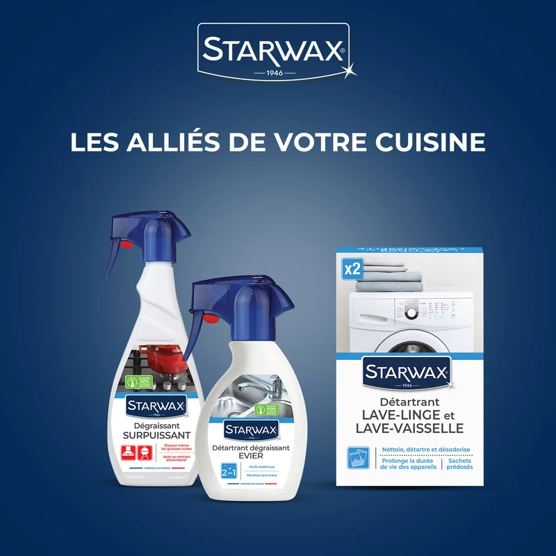 Détartrant dégraissant pour évier
