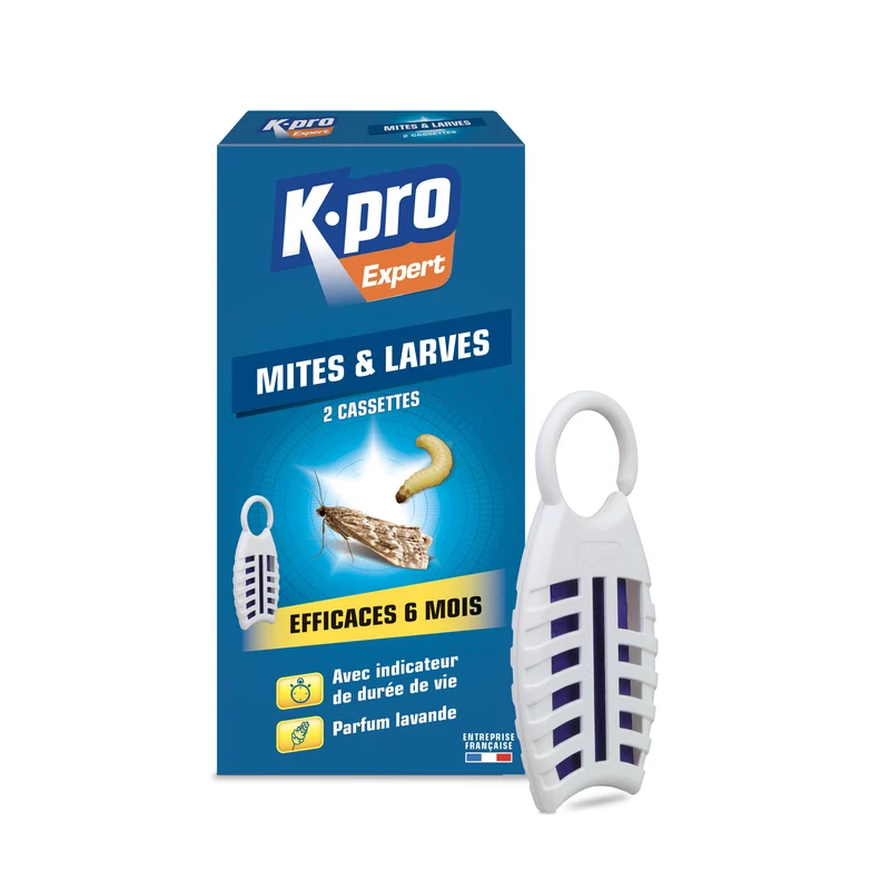 Cassettes contre les mites et larves