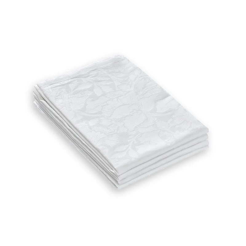 Set de 4 serviettes - Arabesque blanc