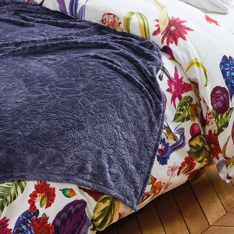 Maxi plaid/Couvre-lit Arabesque aubergine
