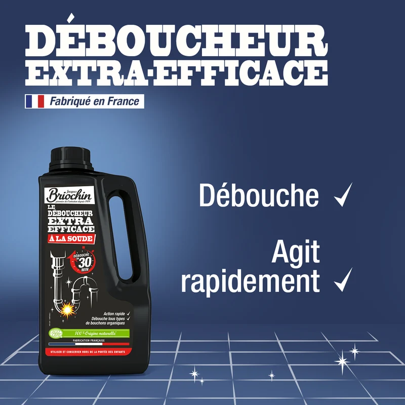 Le déboucheur extra efficace à la soude