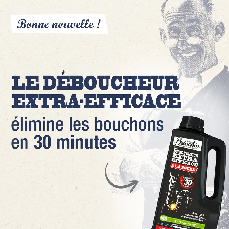 Le déboucheur extra efficace à la soude
