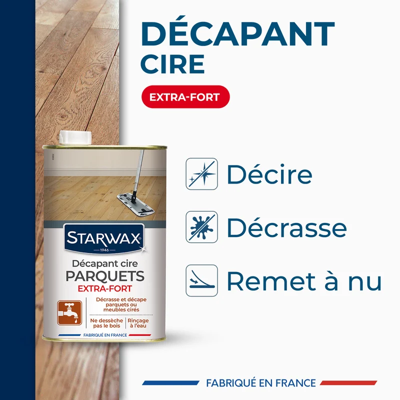 Décapant cire pour parquets cirés